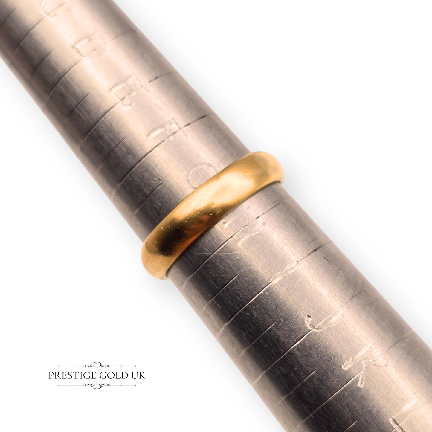 22ct Gold Wide Tiny Ring, UK G 1/2 - US 3 3/4, Hallmarked Birmingham 1981