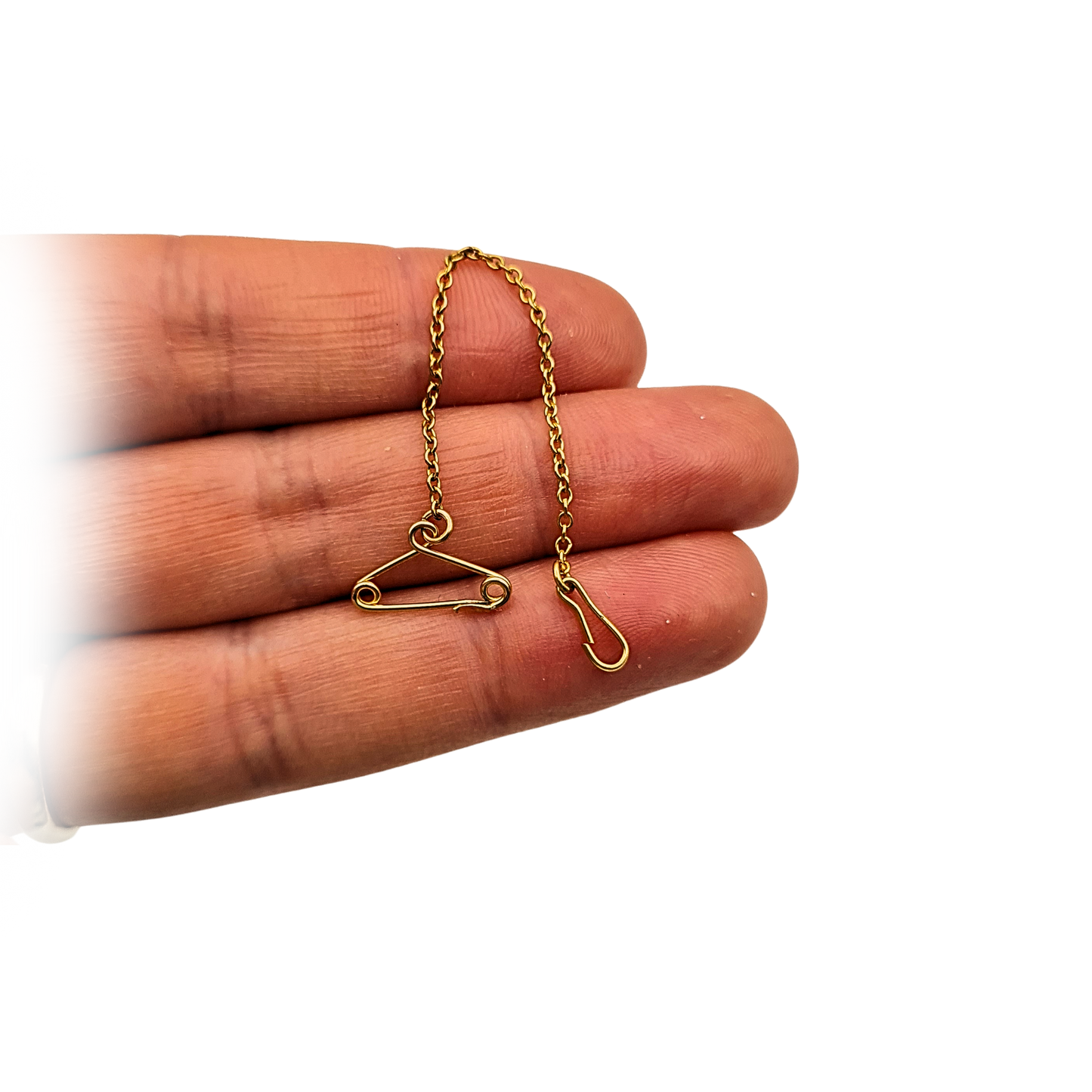 9ct Gold Safety Chain 70mm Fully Tested 0.45g