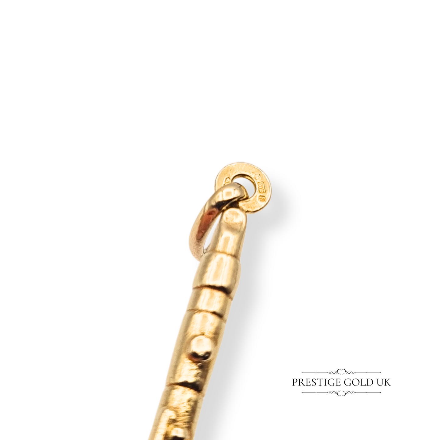 Large Solid 9ct Gold Clarinet Oboe Pendant, Heavy Musical Jewellery Gift Charm