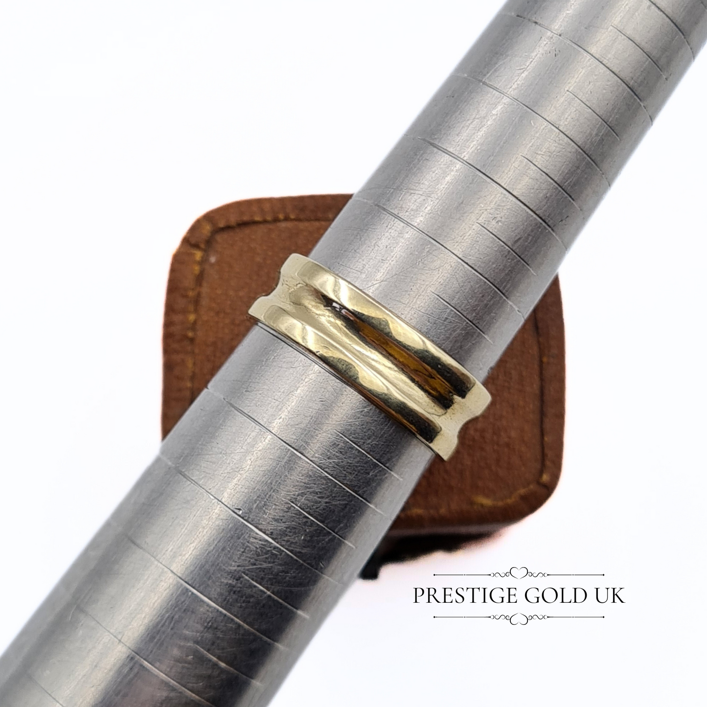 Gold Wedding Ring - 1980's Square Gold Ring - Vintage Square Gold Ring - Engagement Ring - 4 mm Wide - Size UK L 1/2 , US 5 1/2 , Euro 51