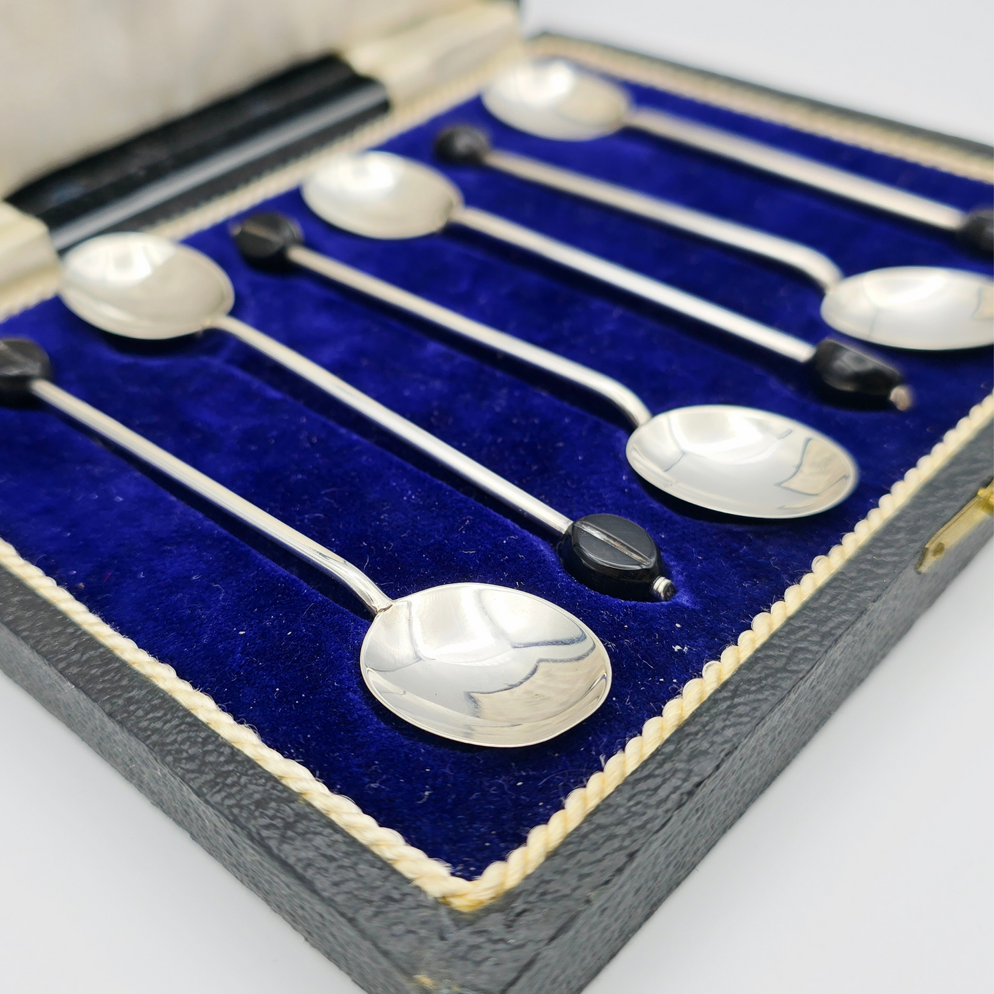 Sterling Silver Antique Coffee Spoon Set, Hallmarked Sheffield 1922, C Fletcher & Son Ltd