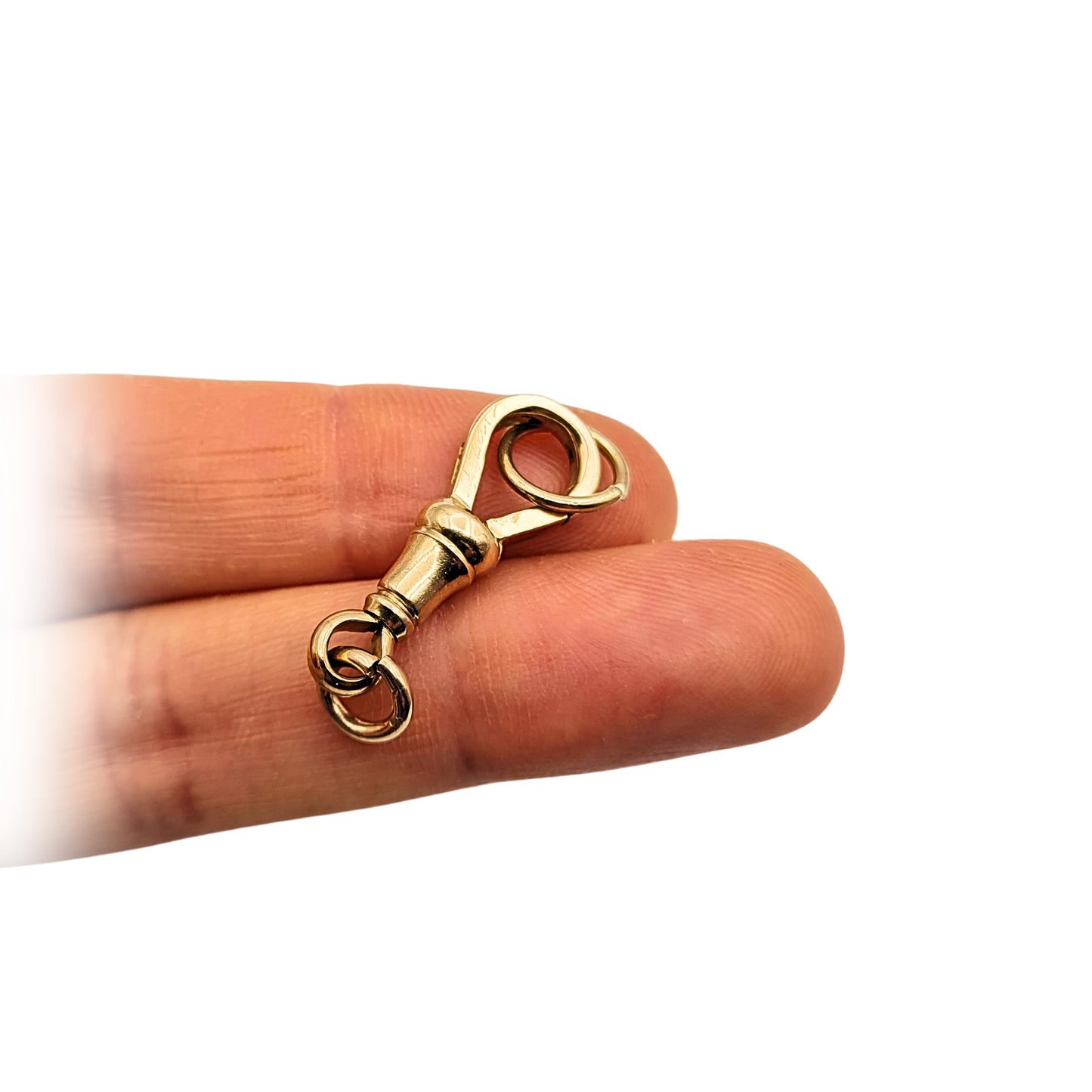 9ct Gold Albert Chain Dog Clip 25mm Vintage