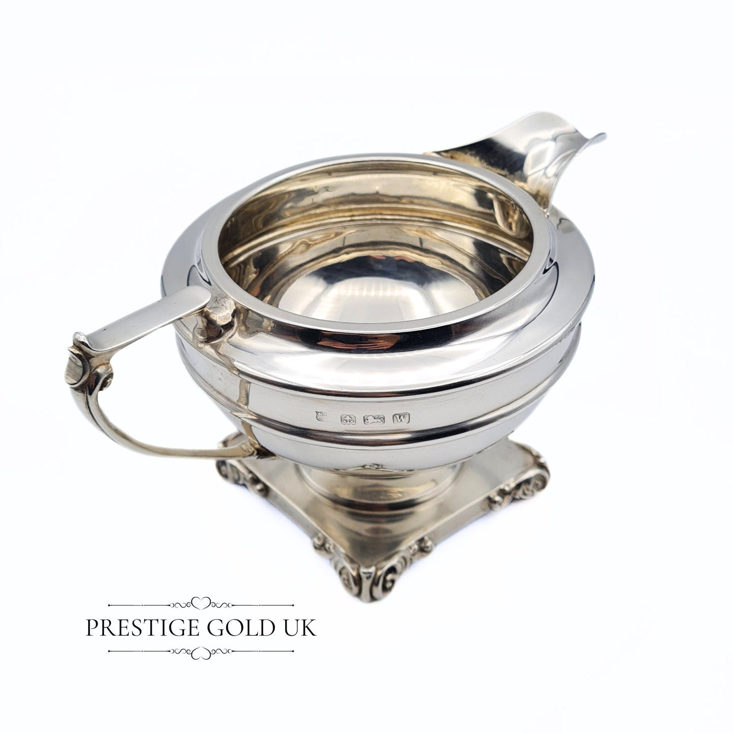 1920s Solid Silver Tea & Coffee Set, Milk Jug & Sugar Bowl - British Hallmarks