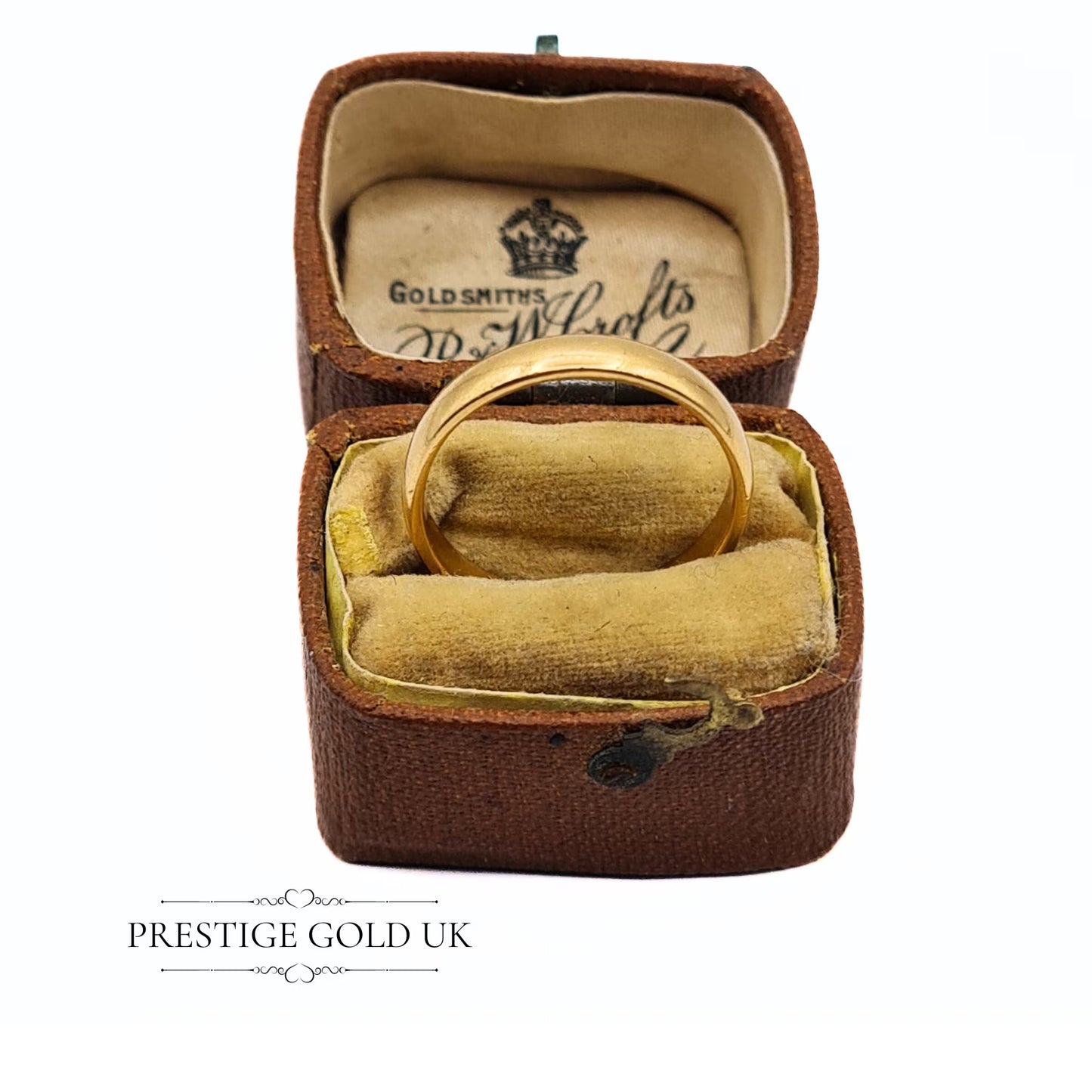 22ct Gold Dainty Wedding Ring 22ct - 1950s Band Size UK N - US 6 3/4