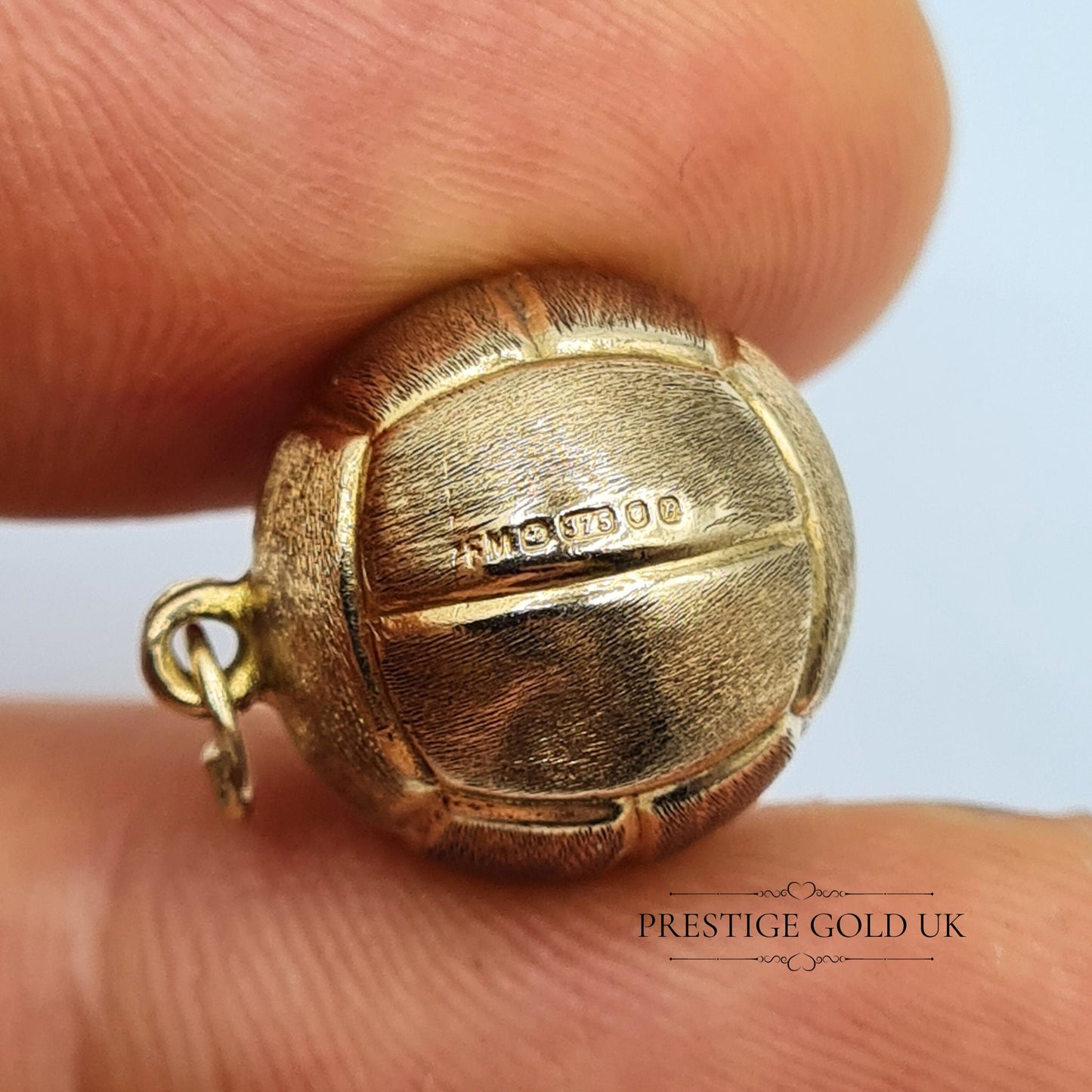 9ct Gold Football Charm - Small Soccer Charm Gift