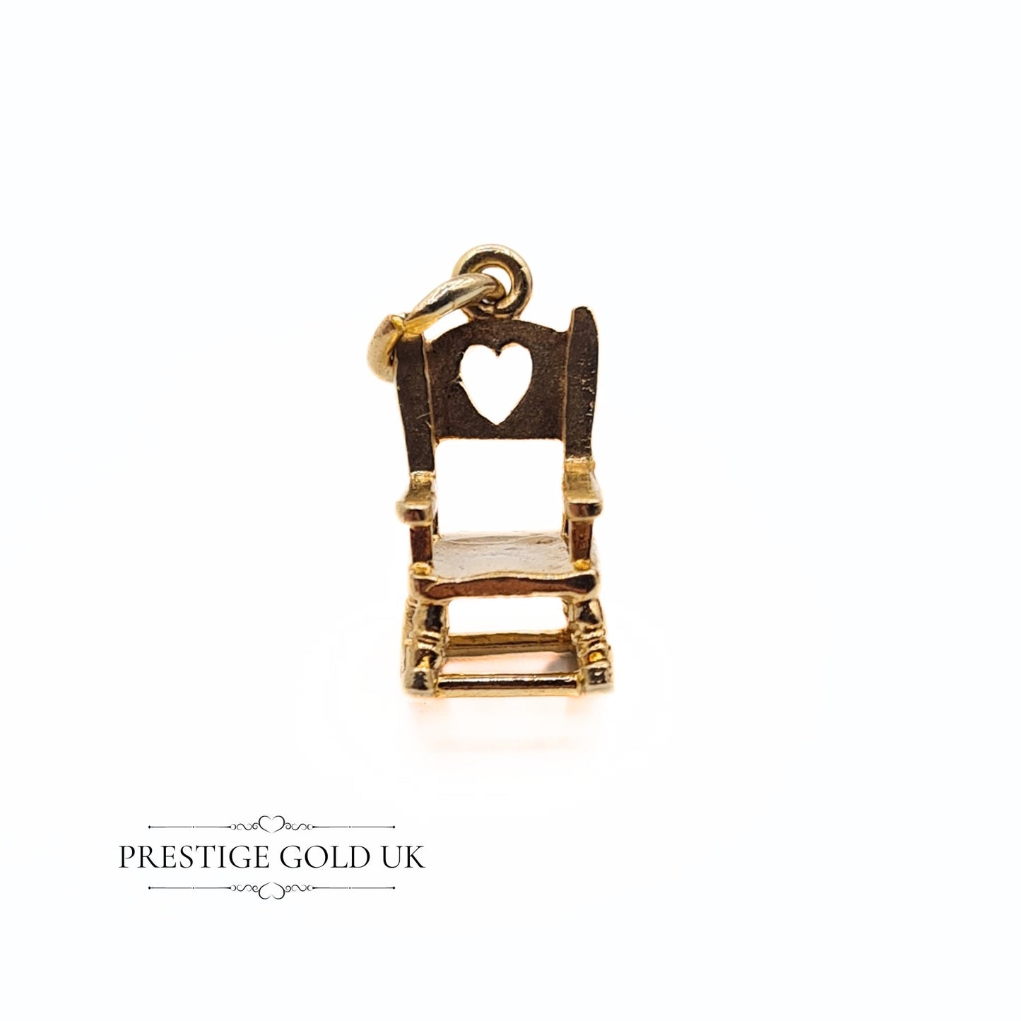 Vintage Gold Rocking Chair Charm
