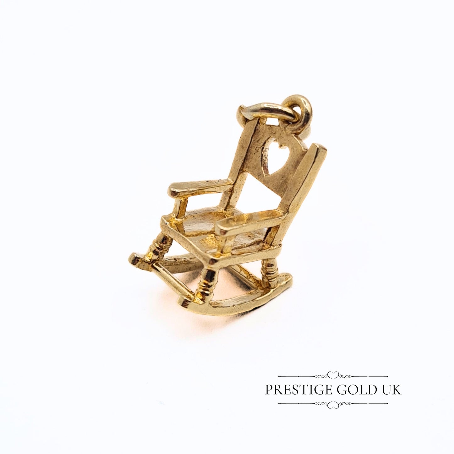 Vintage Gold Rocking Chair Charm