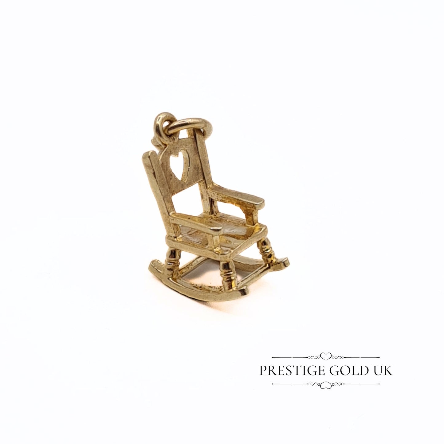 Vintage Gold Rocking Chair Charm