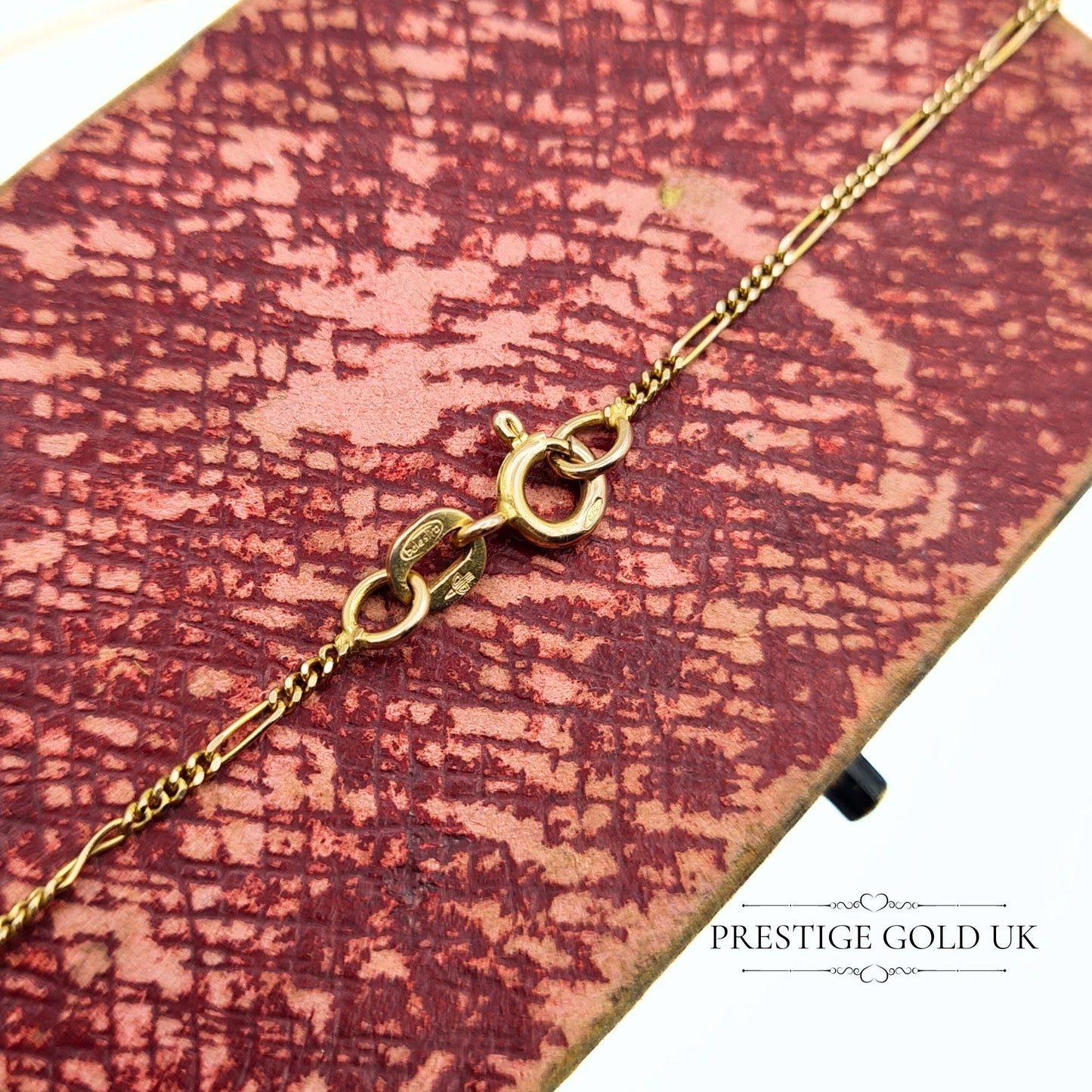 Small, Dainty 9ct Gold Figaro Chain - 16 1/2", 43cm