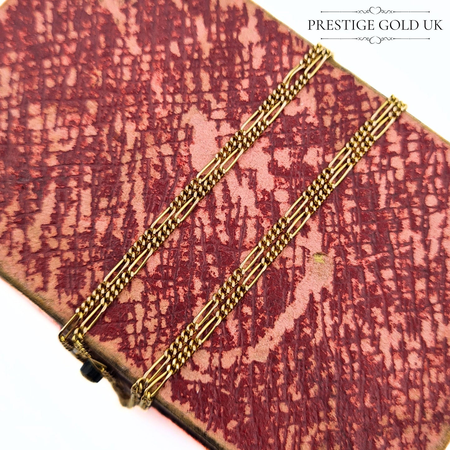 Small, Dainty 9ct Gold Figaro Chain - 16 1/2", 43cm