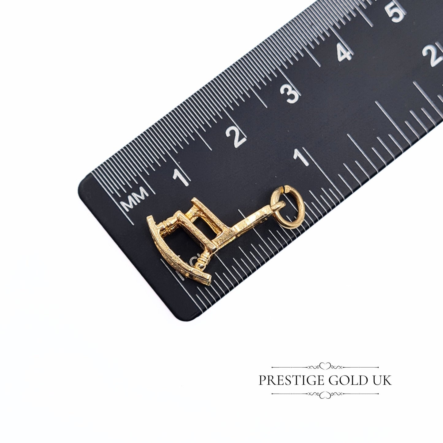Vintage Gold Rocking Chair Charm
