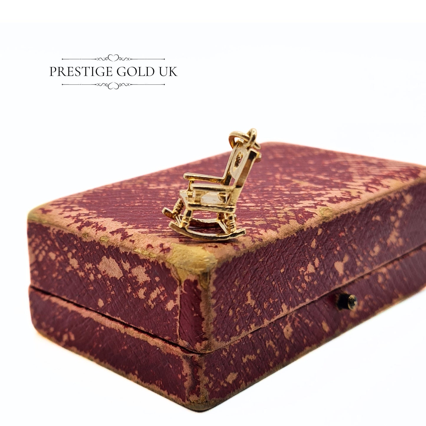 Vintage Gold Rocking Chair Charm