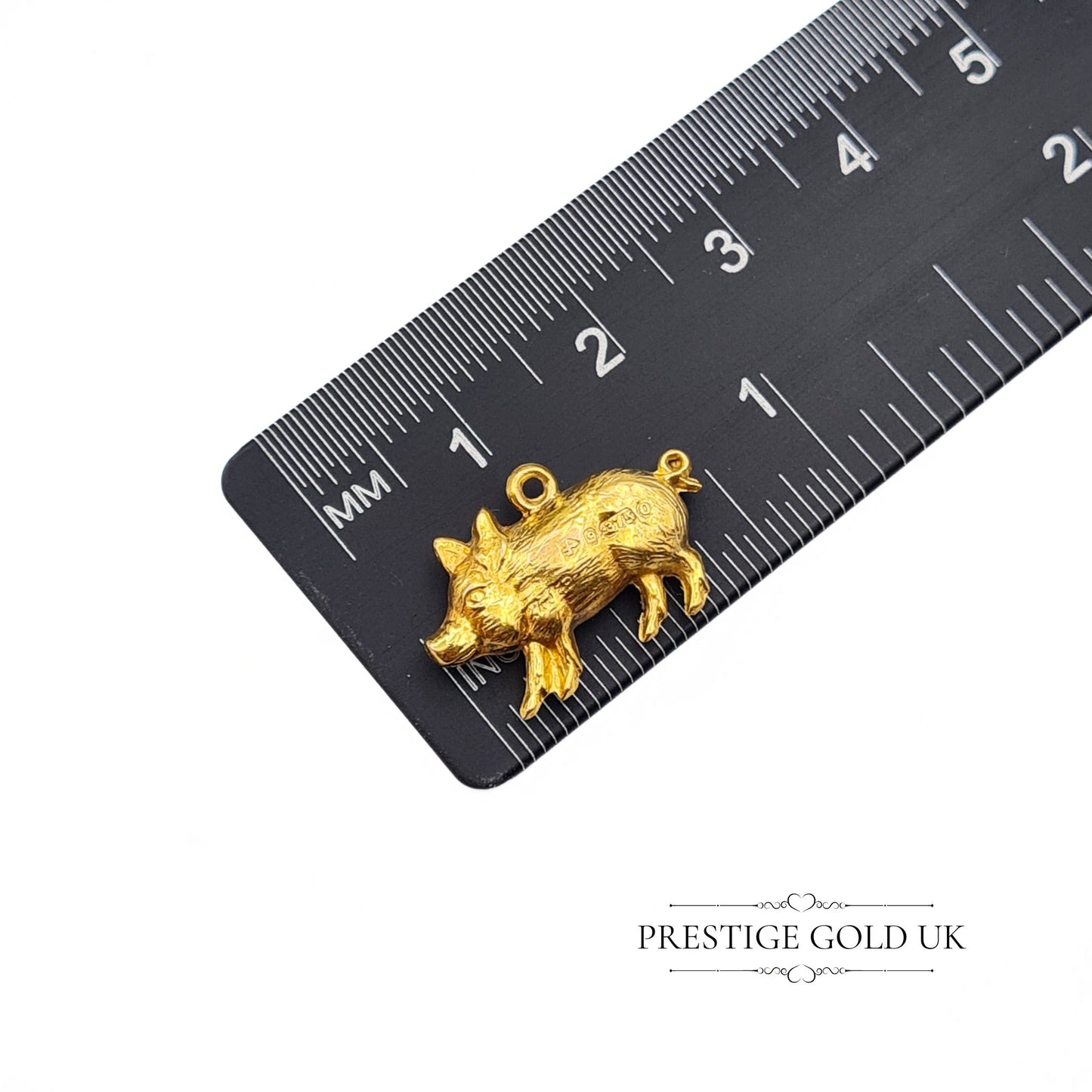 Vintage Small 9ct Gold Pig Charm