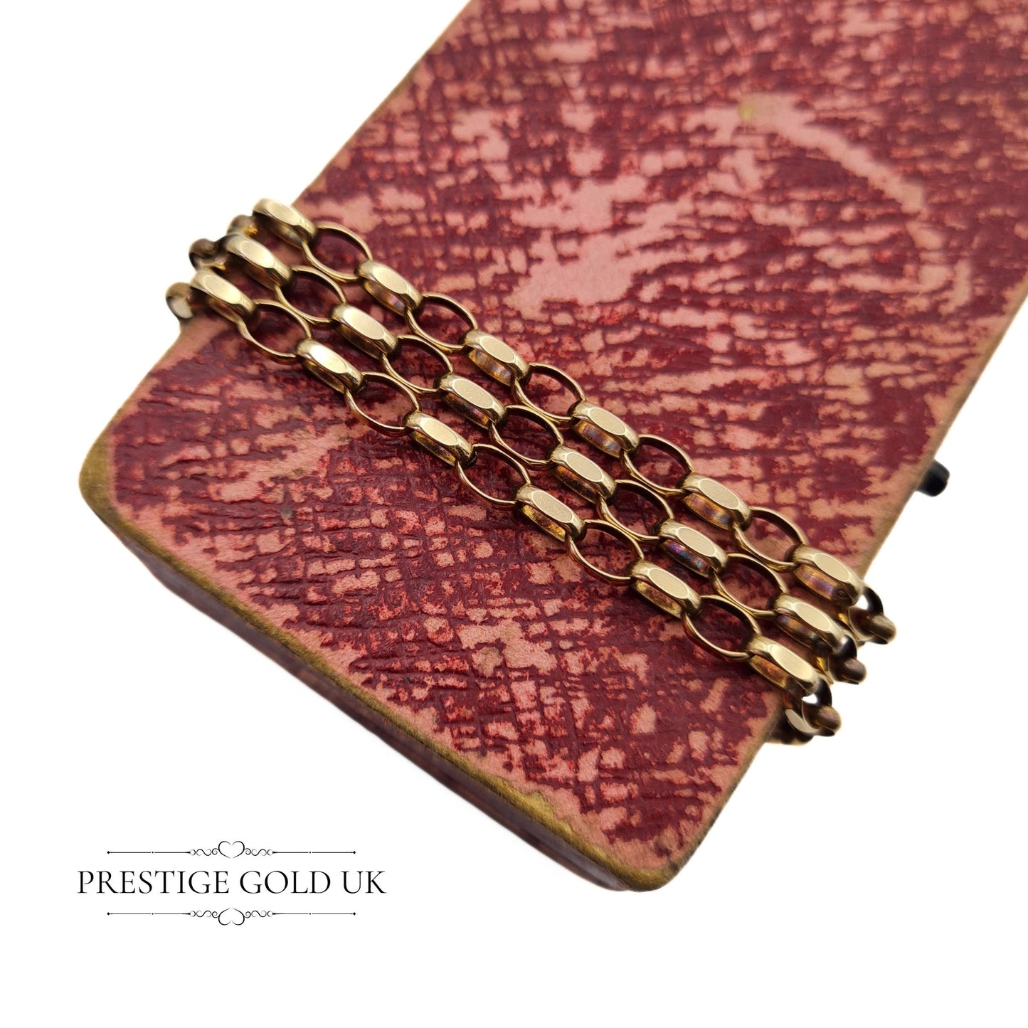 Vintage 9ct Gold Long Rolo Chain Necklace - 25" / 58cm