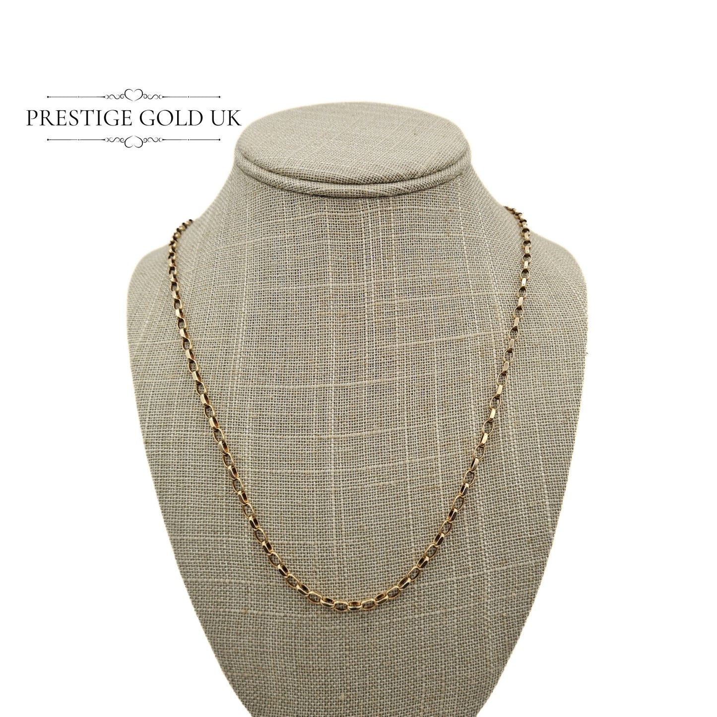 Vintage 9ct Gold Long Rolo Chain Necklace - 25" / 58cm