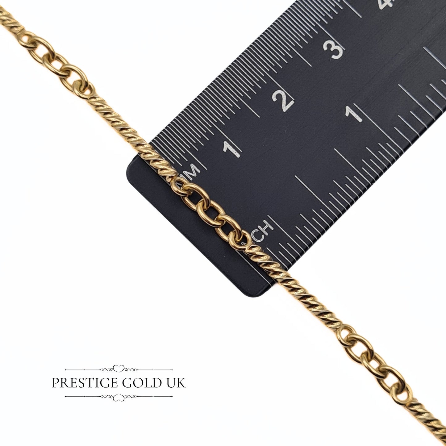 Ornate Gold Fancy Bar Link Bracelet - 7 Inches (18 cm) Heavy