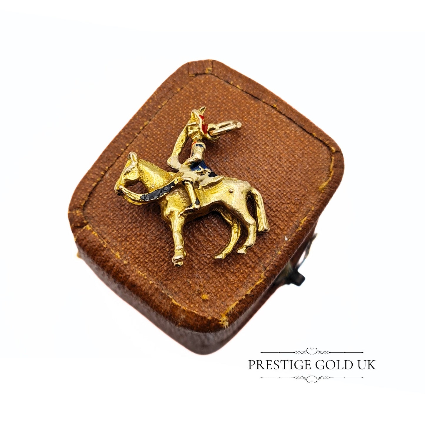 Vintage 9ct Solid Gold Napoleon on Horseback Charm