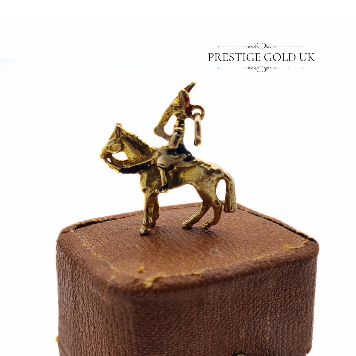 Vintage 9ct Solid Gold Napoleon on Horseback Charm