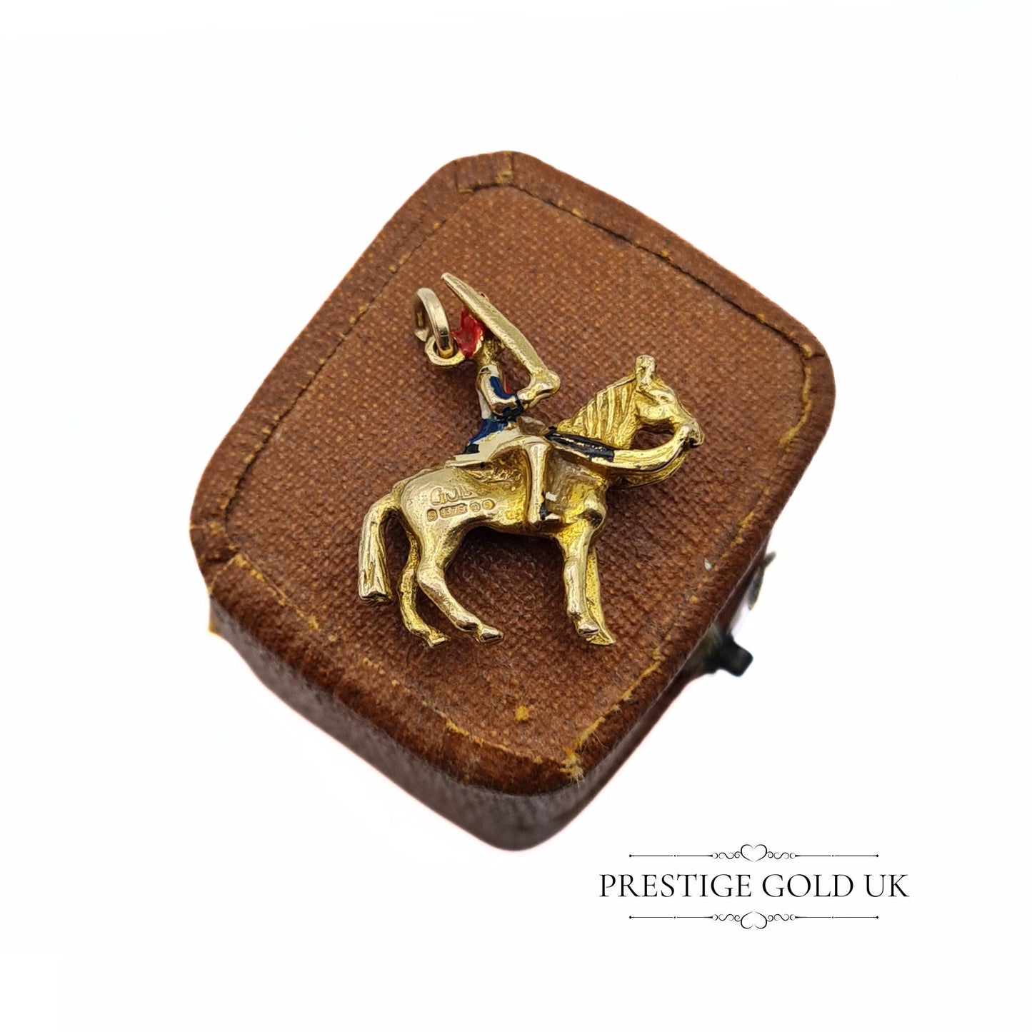 Vintage 9ct Solid Gold Napoleon on Horseback Charm