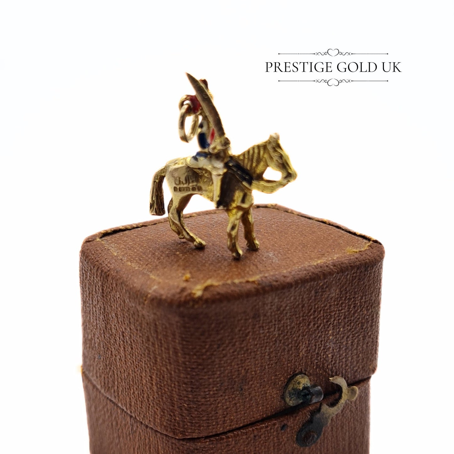 Vintage 9ct Solid Gold Napoleon on Horseback Charm
