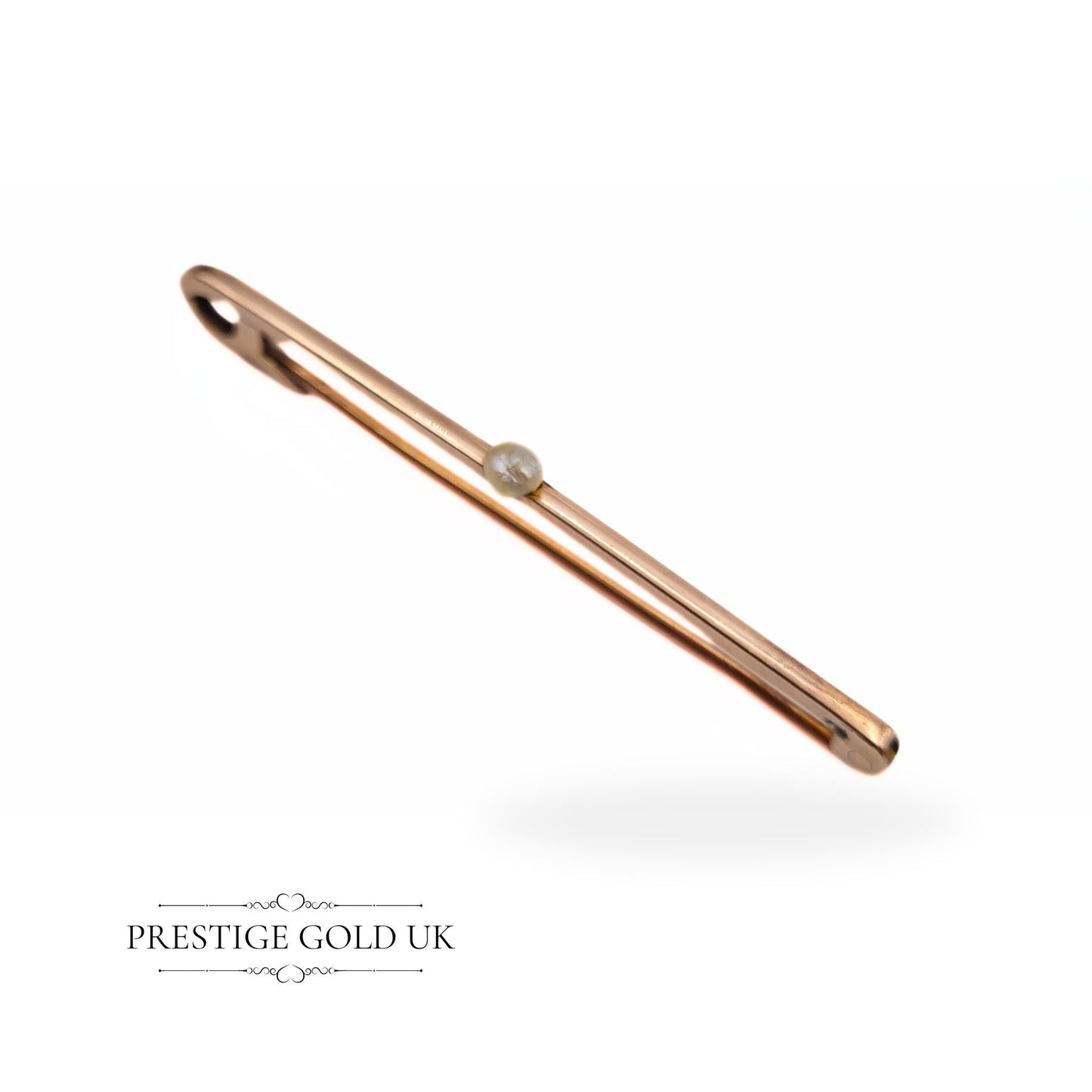 Antique 9ct Rose Gold & Pearl Brooch