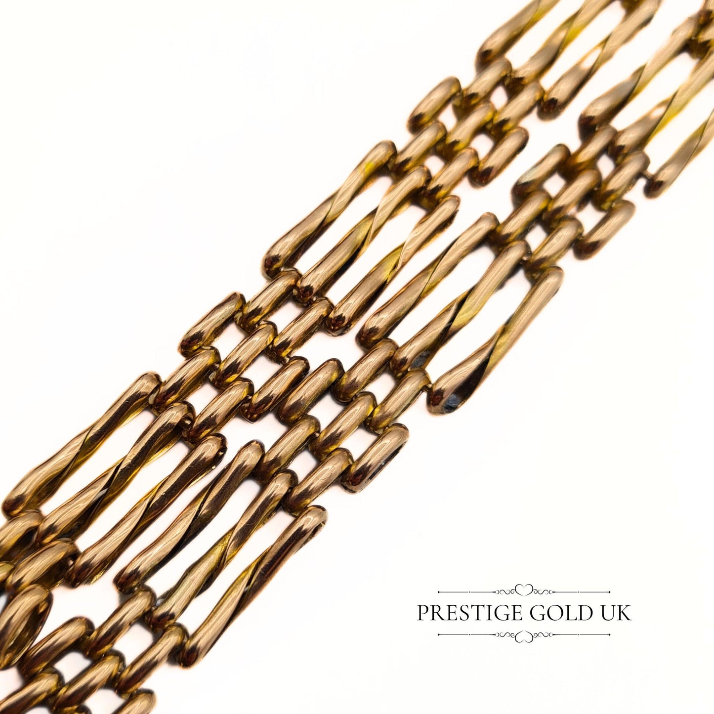 6 1/2" Long Amazing Gold Gate Bracelet - 1970's