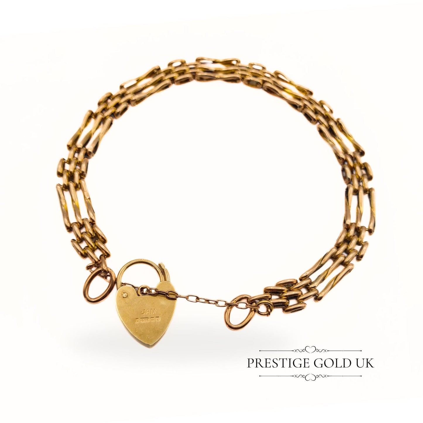 6 1/2" Long Amazing Gold Gate Bracelet - 1970's