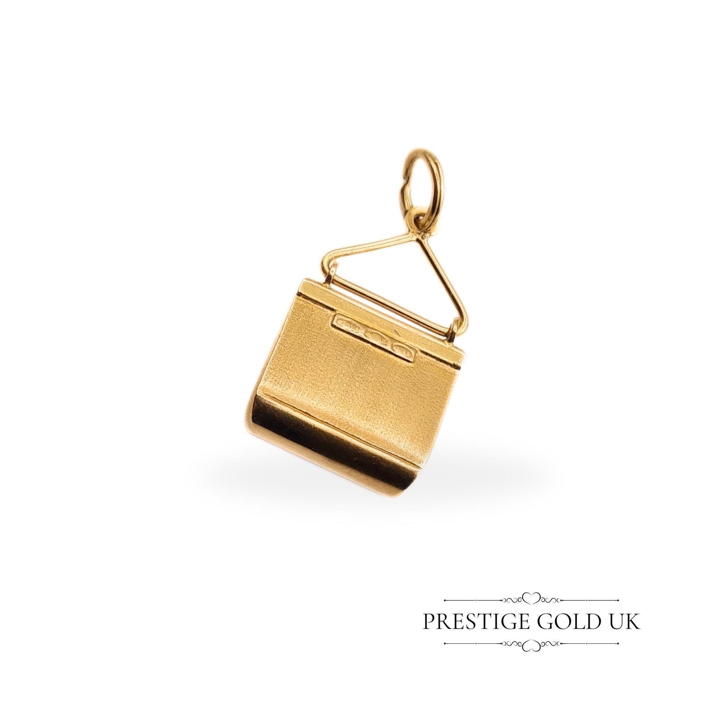 Vintage 18ct Solid Gold Designer Handbag Charm