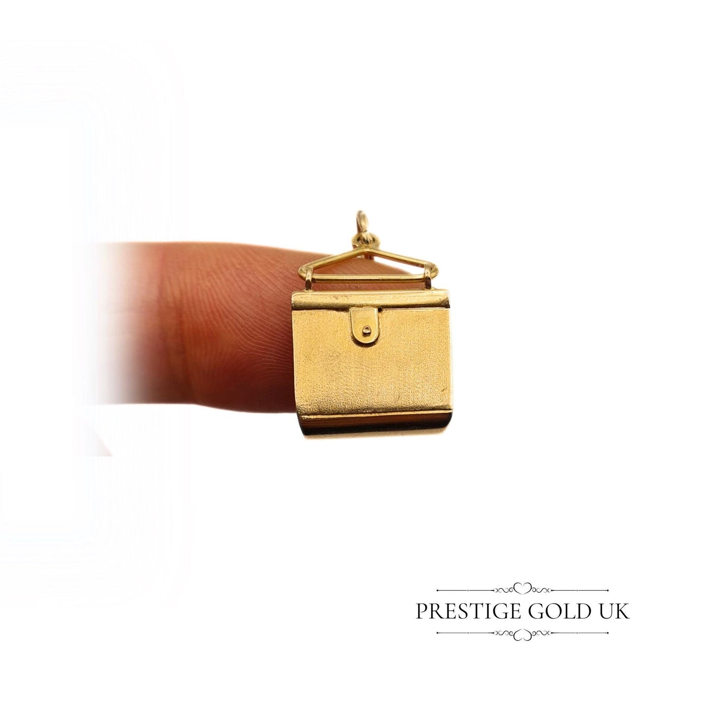 Vintage 18ct Solid Gold Designer Handbag Charm