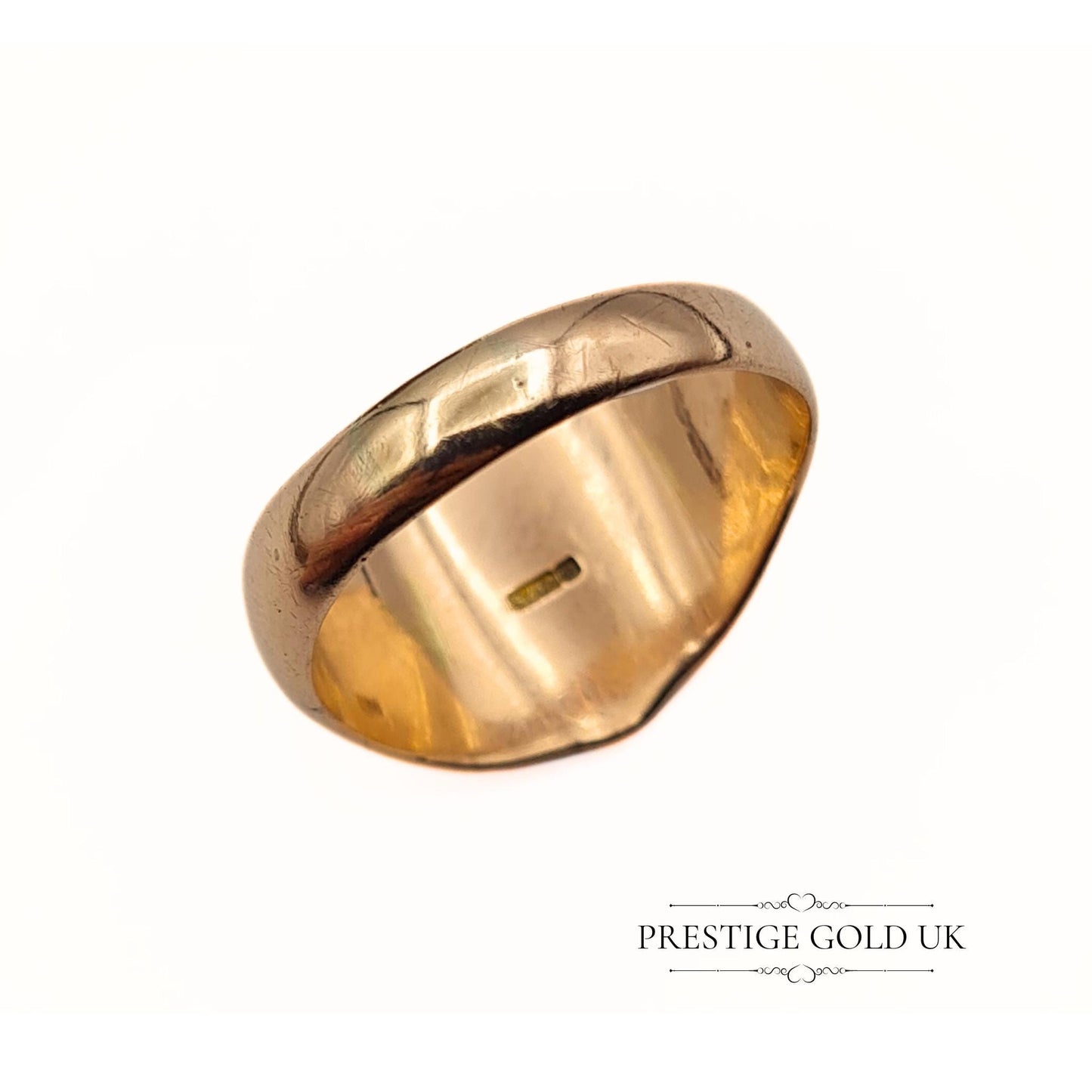 Antique Edwardian Rose Gold Shield Signet Ring - UK R 1/2, US 8 3/4, Euro 59