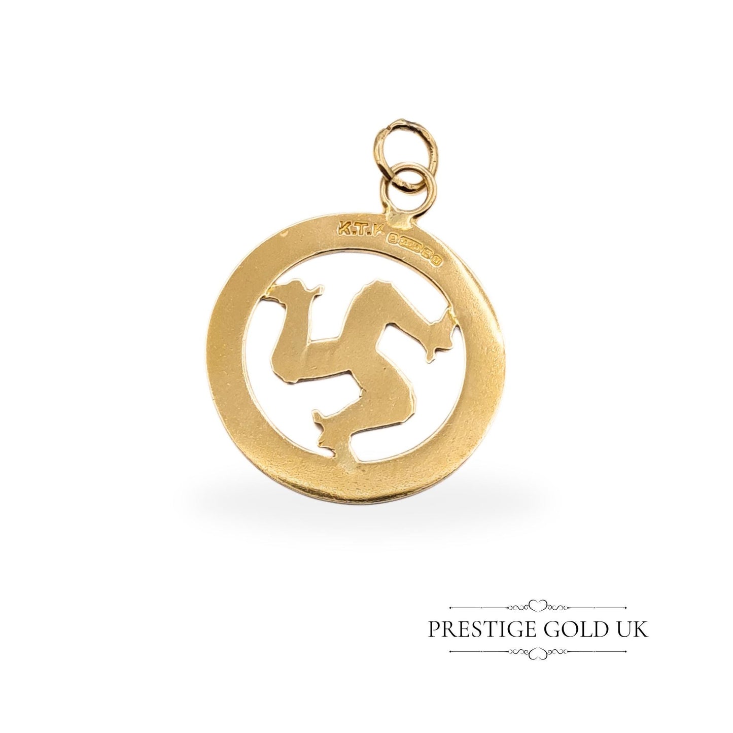 Vintage 9ct Gold Isle of Man Triskelion Charm Pendant