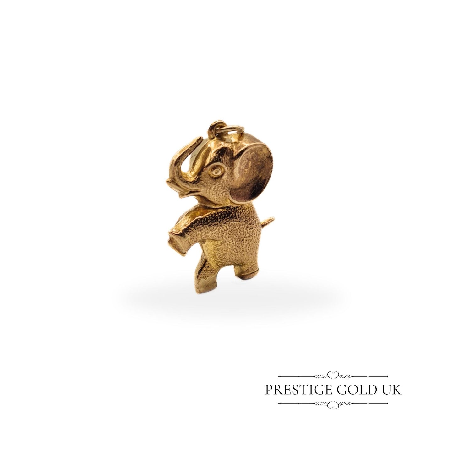 Vintage 9ct Gold Performing Circus Elephant Charm / Pendant
