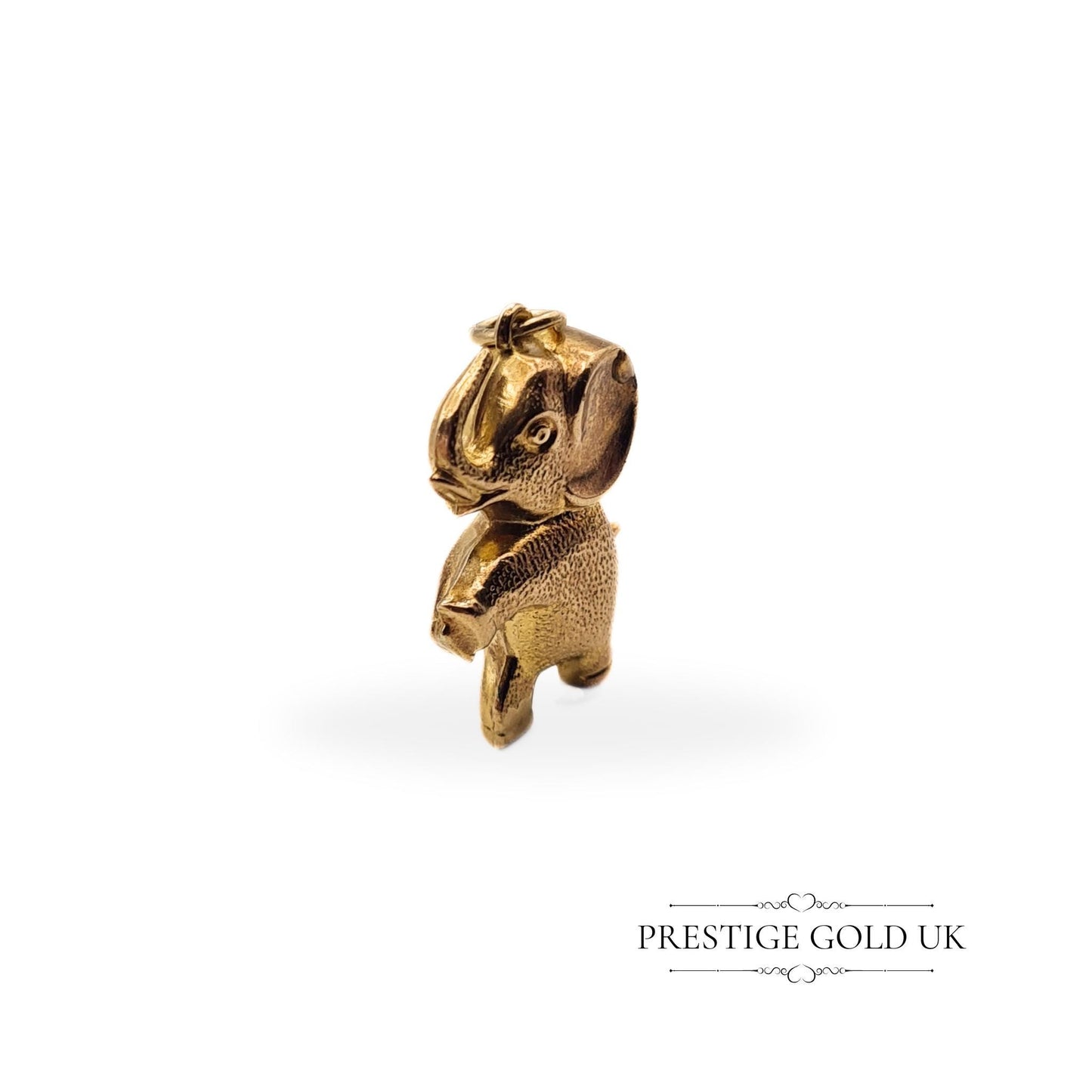 Vintage 9ct Gold Performing Circus Elephant Charm / Pendant