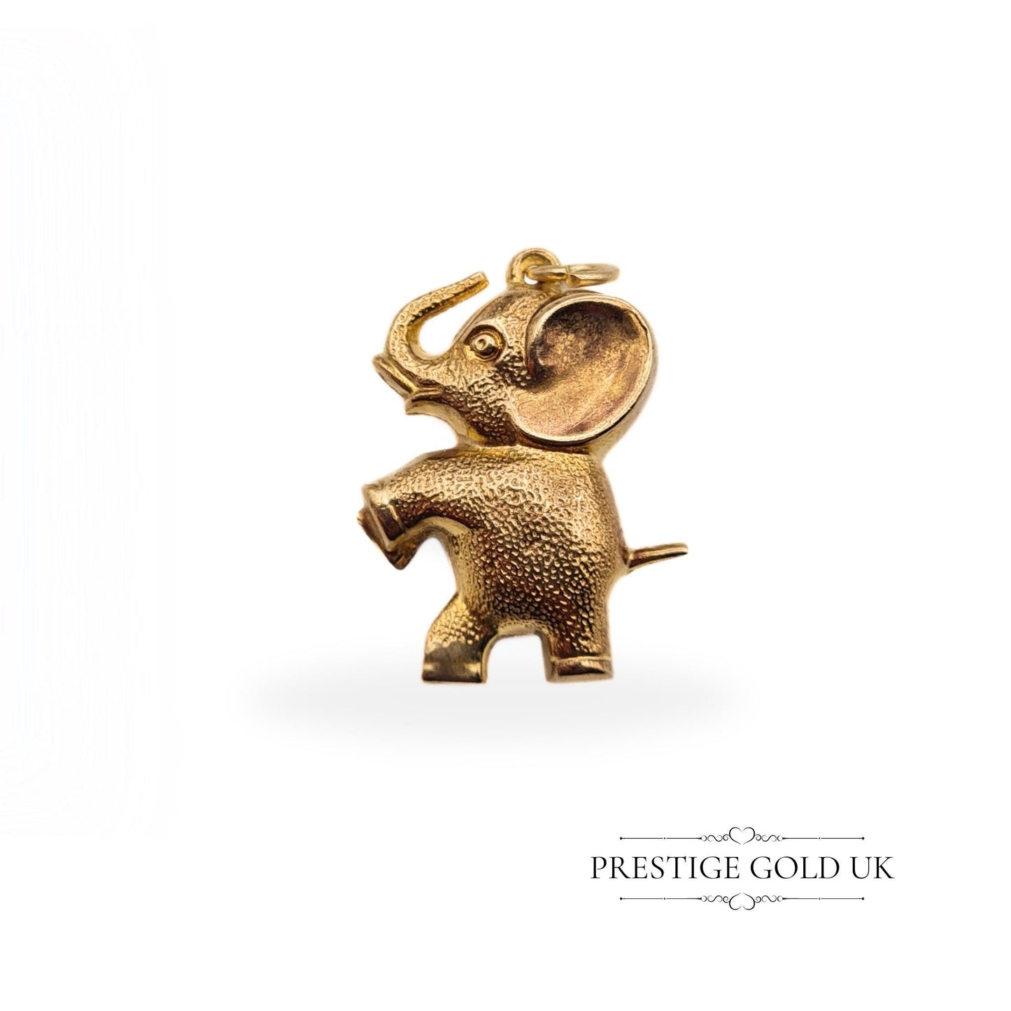 Vintage 9ct Gold Performing Circus Elephant Charm / Pendant