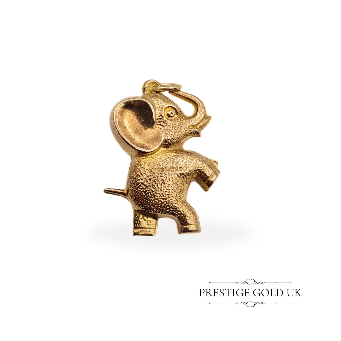 Vintage 9ct Gold Performing Circus Elephant Charm / Pendant