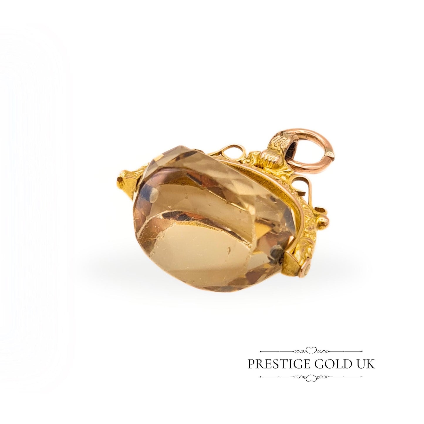 Clearance Item: 9ct Gold Antique Quartz Rotating Fob - Read Description