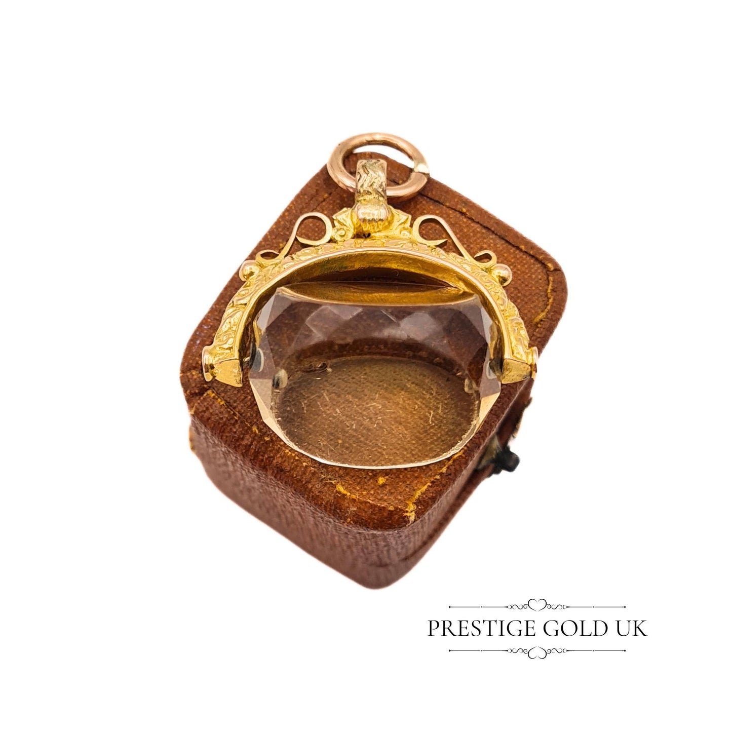 Clearance Item: 9ct Gold Antique Quartz Rotating Fob - Read Description