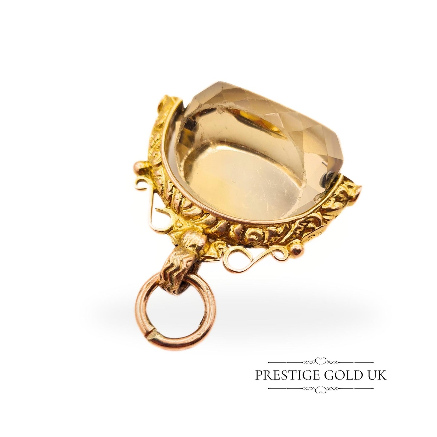 Clearance Item: 9ct Gold Antique Quartz Rotating Fob - Read Description