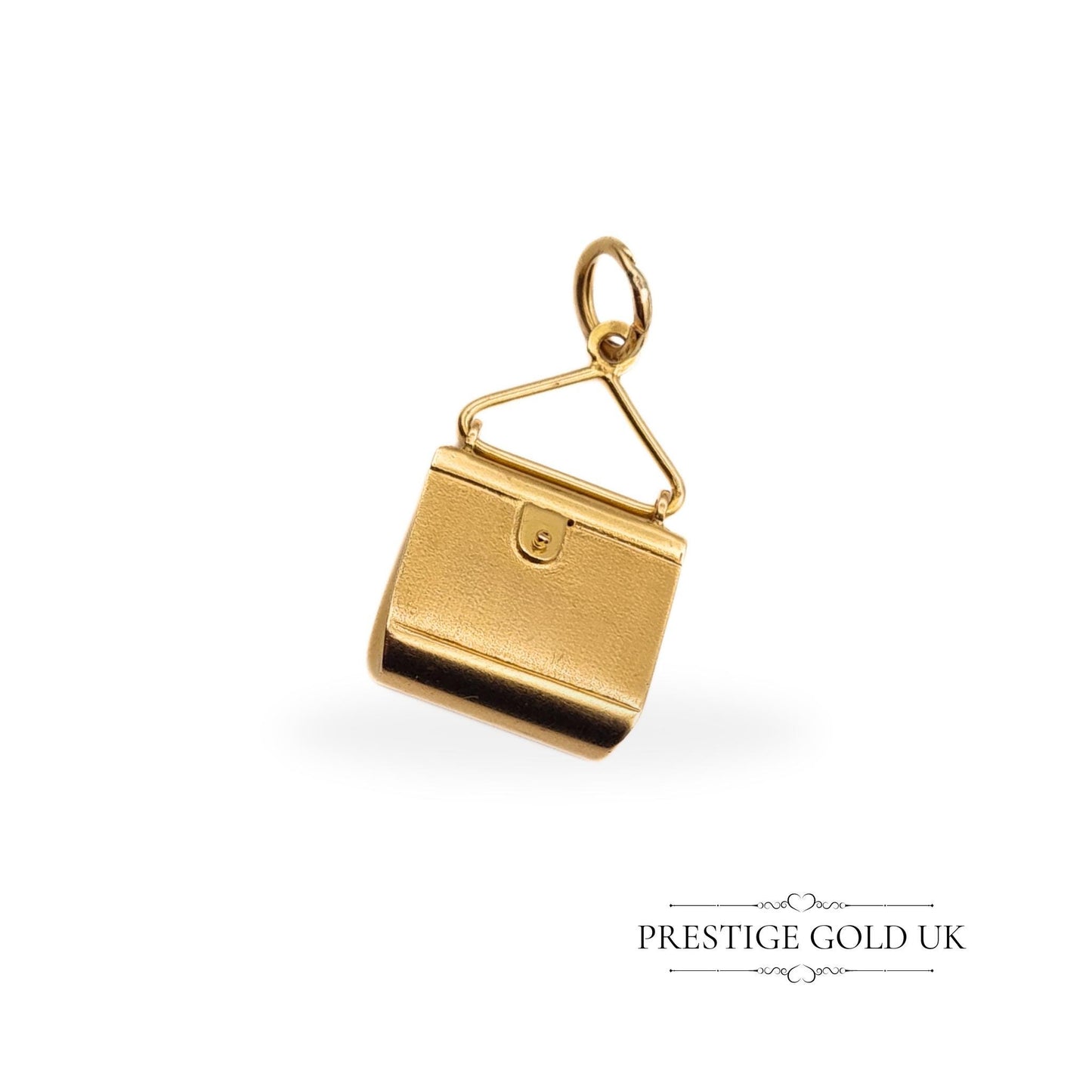 Vintage 18ct Solid Gold Designer Handbag Charm