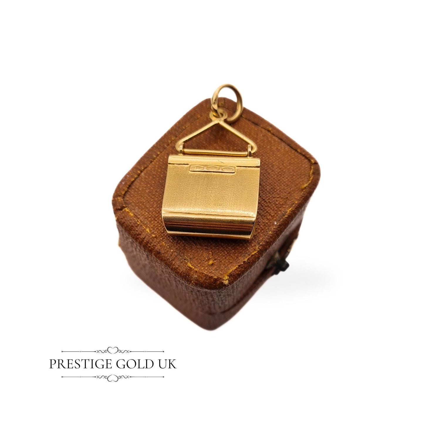Vintage 18ct Solid Gold Designer Handbag Charm