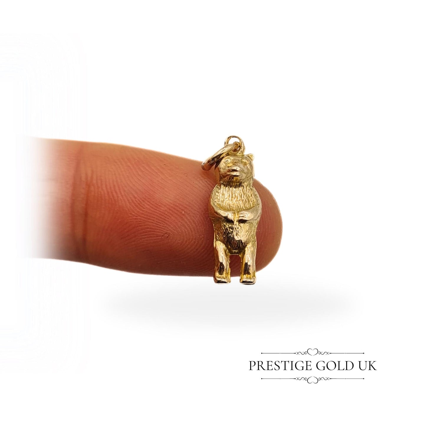 Vintage 9ct Gold Hollow Teddy Bear Charm