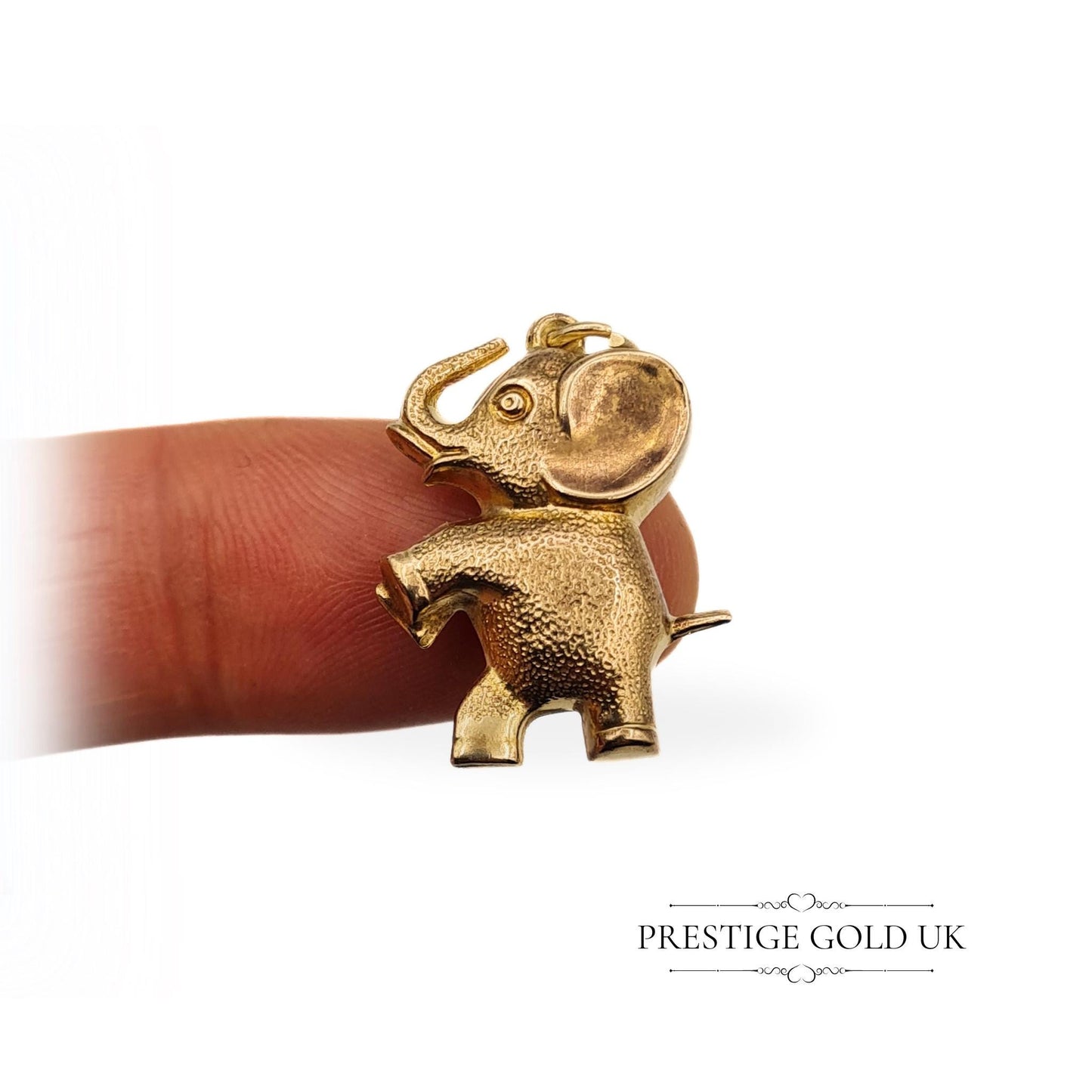 Vintage 9ct Gold Performing Circus Elephant Charm / Pendant