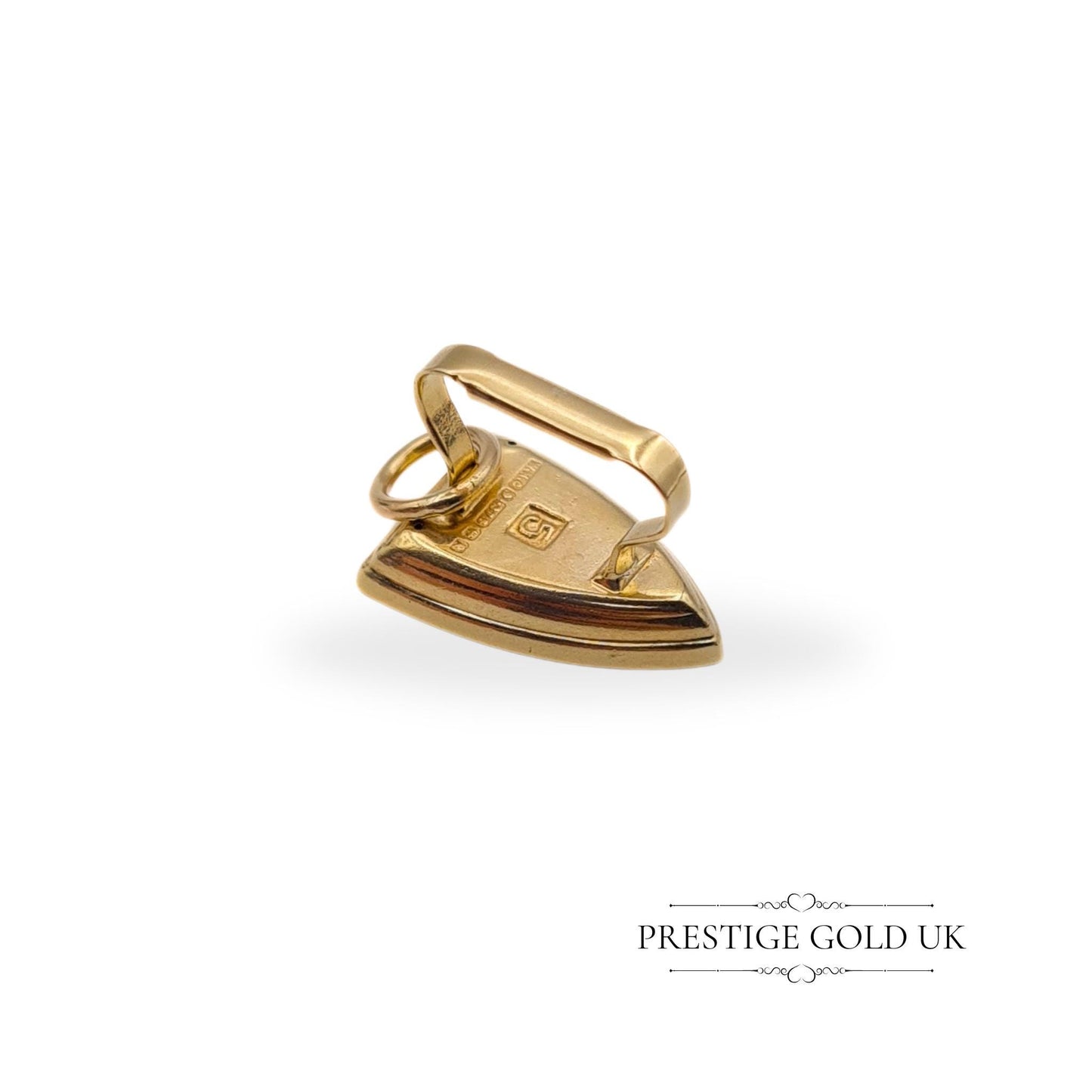 Vintage 9ct Gold Flat Iron Charm