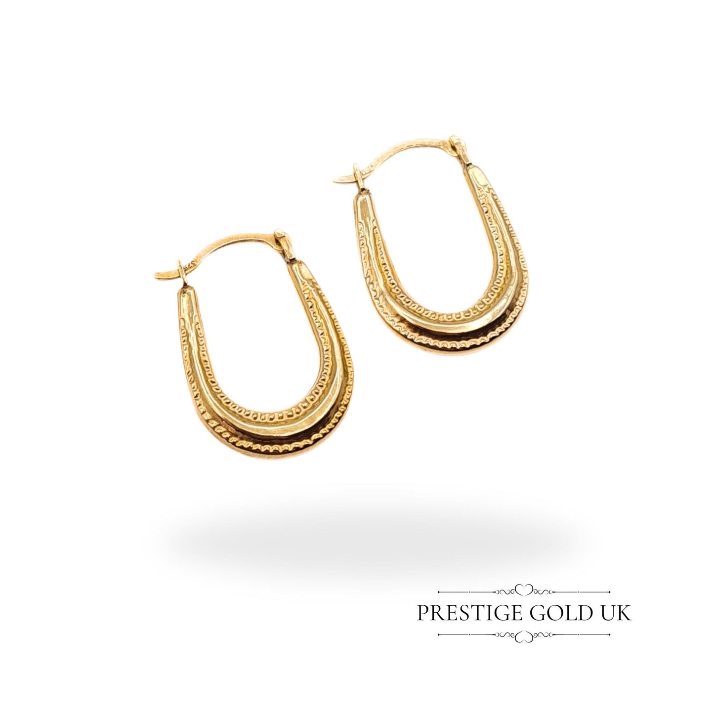 Vintage Tiny 9ct Gold Creole Hoop Earrings