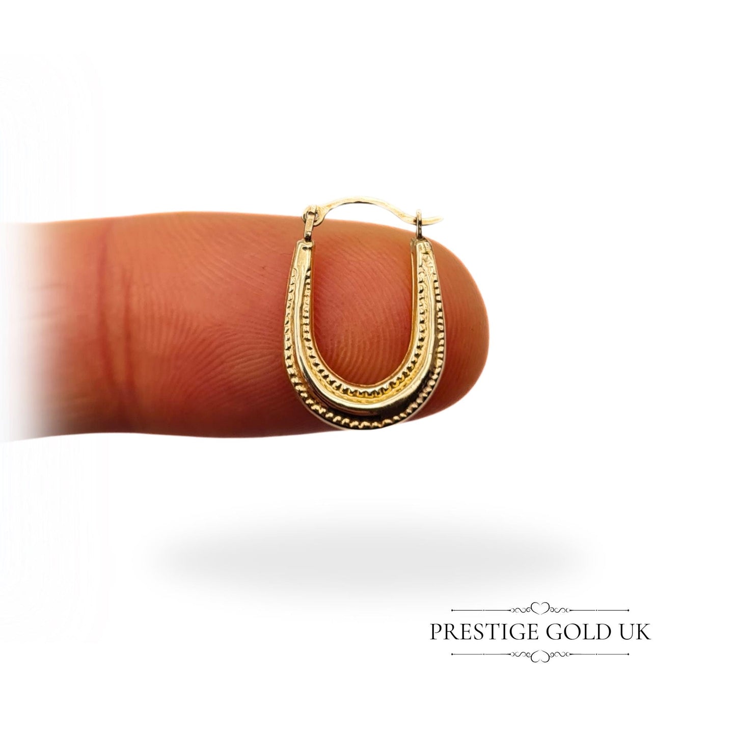 Vintage Tiny 9ct Gold Creole Hoop Earrings