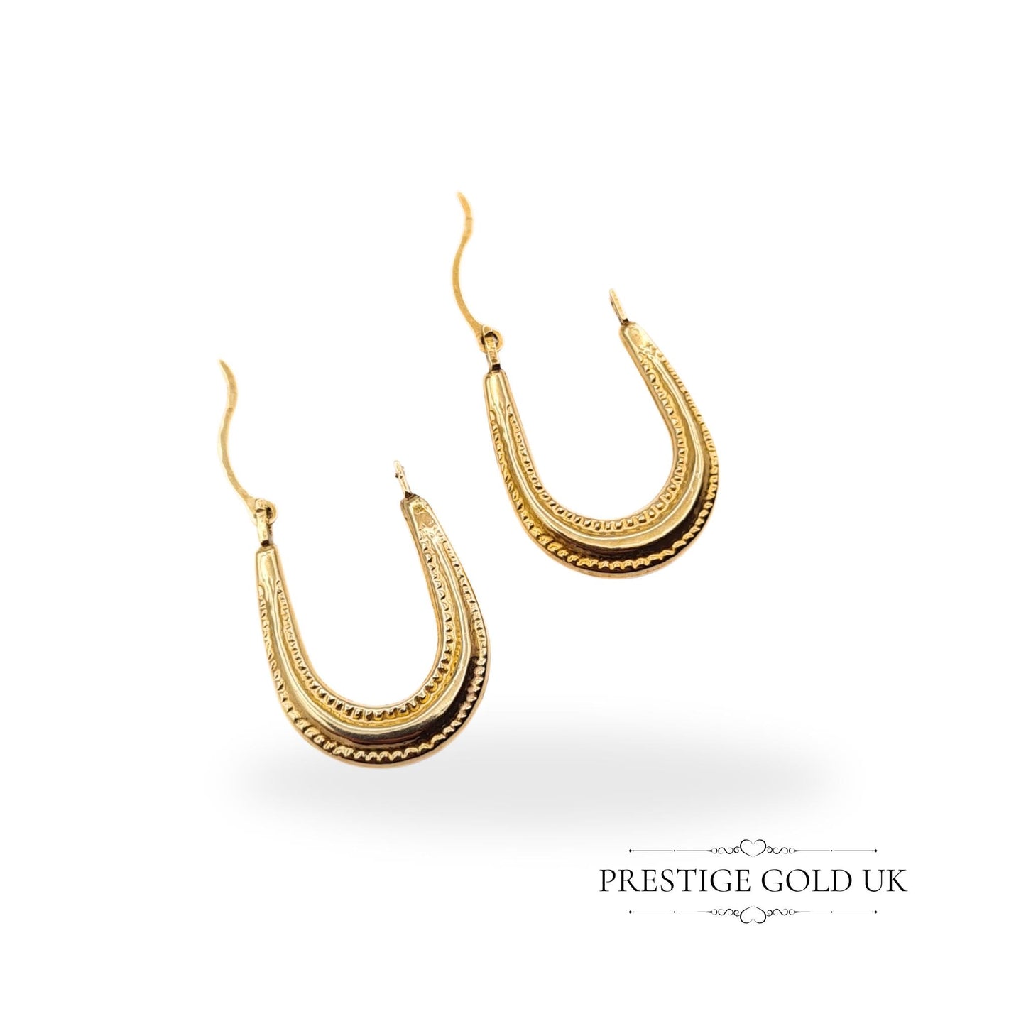 Vintage Tiny 9ct Gold Creole Hoop Earrings