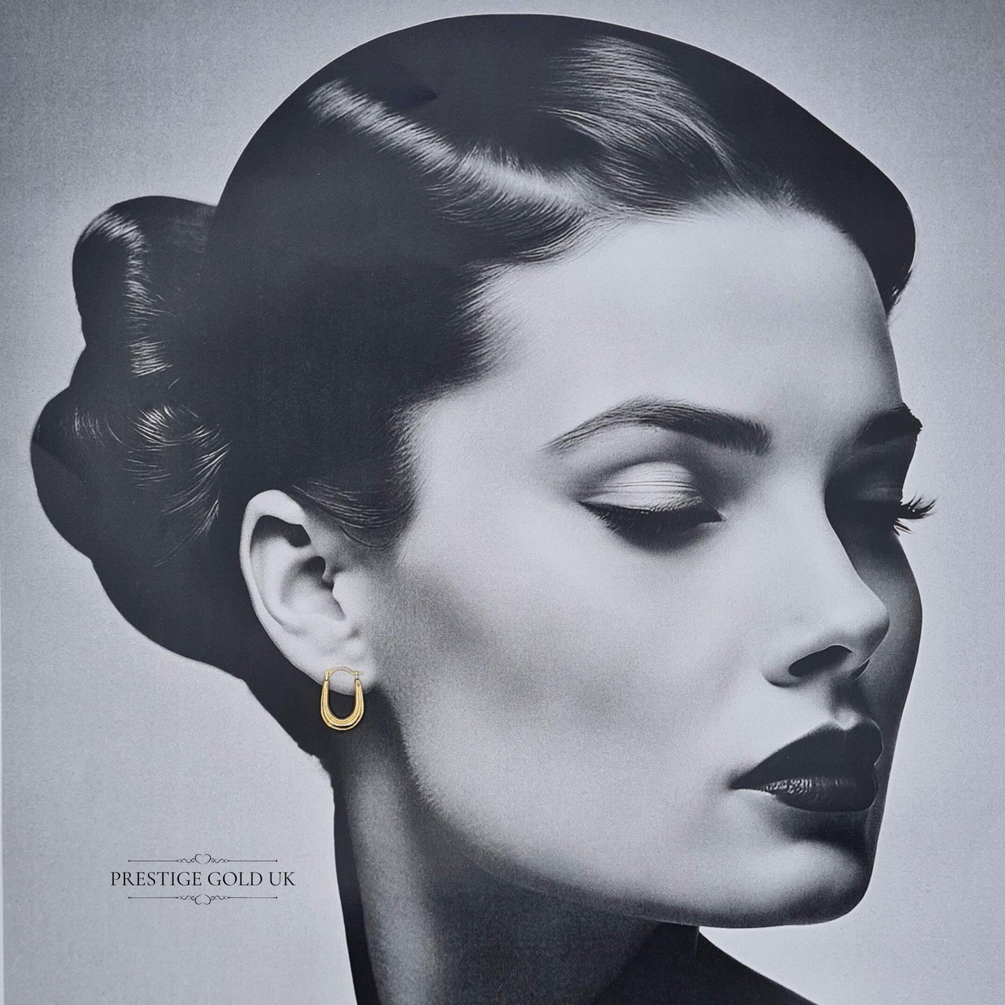 Vintage Tiny 9ct Gold Creole Hoop Earrings