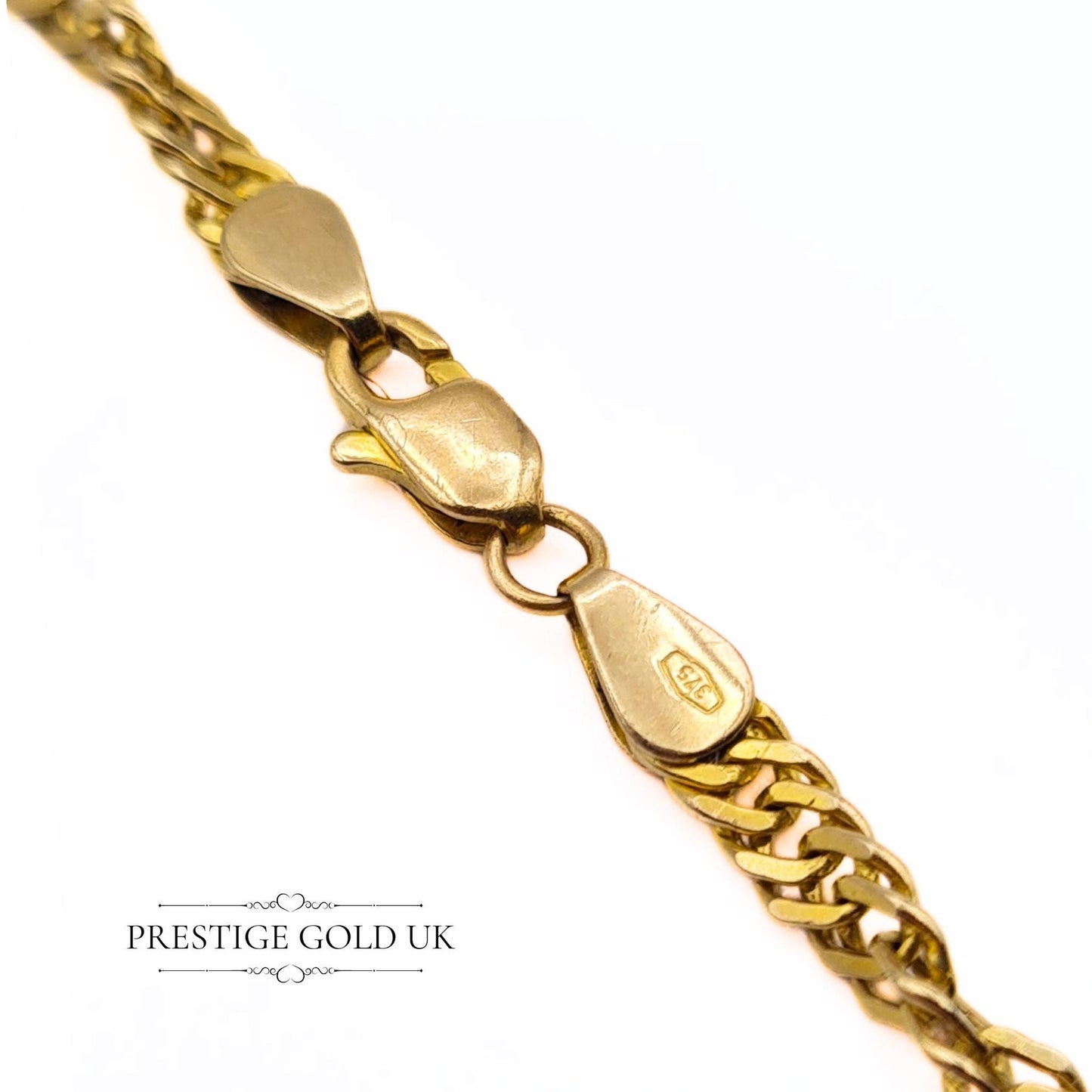 Vintage 20 1/2" Long Gold Twisted Curb Chain Necklace
