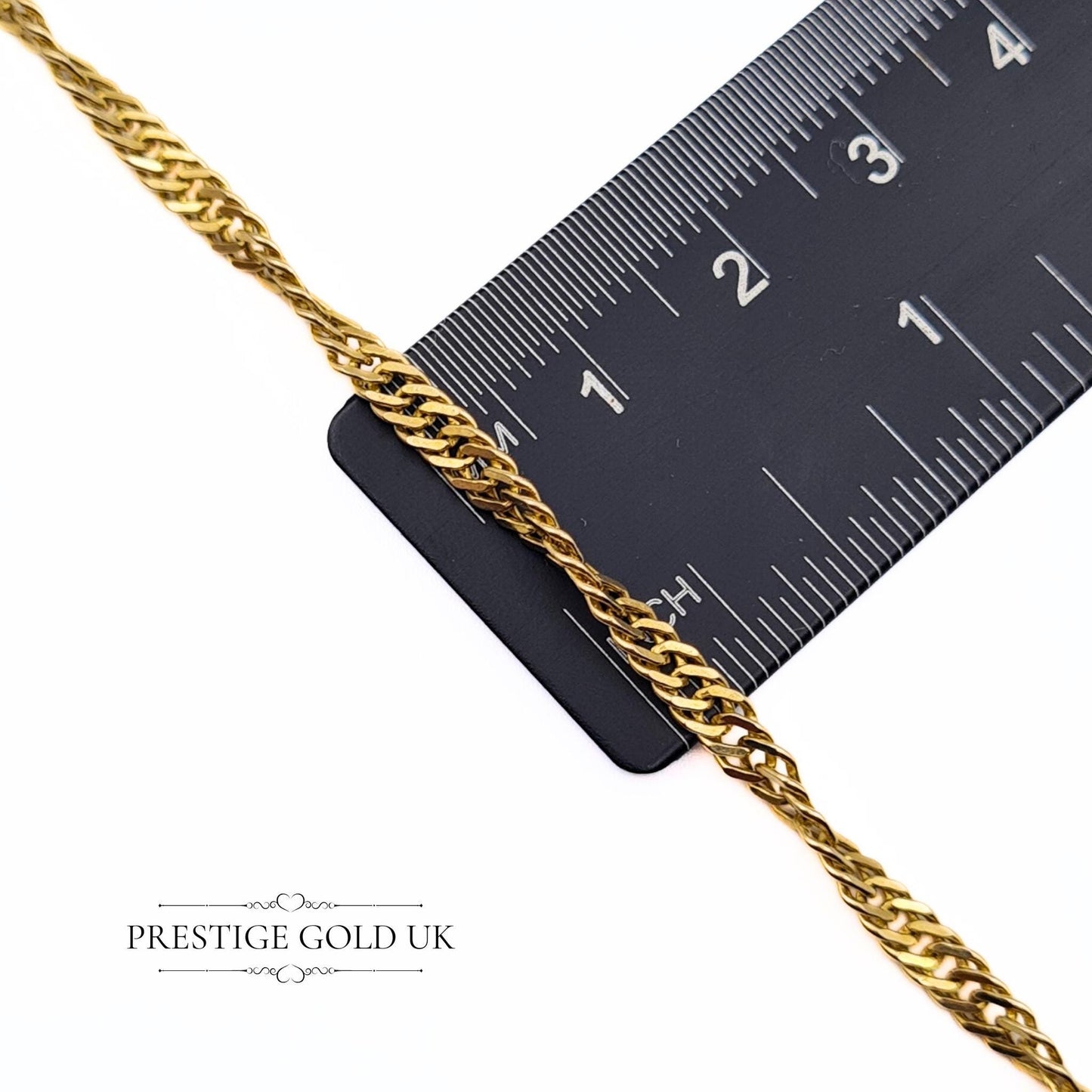 Vintage 20 1/2" Long Gold Twisted Curb Chain Necklace