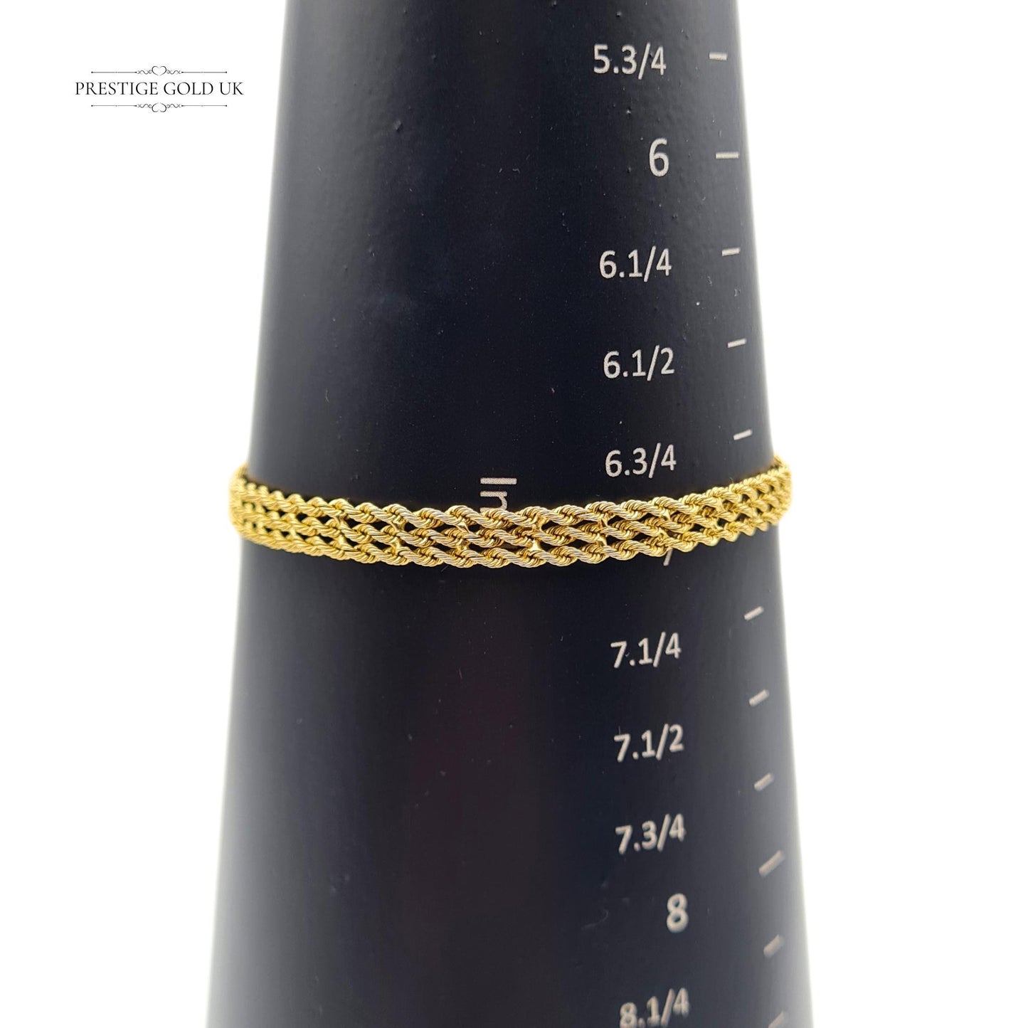 Vintage 14ct Gold 3-Strand Woven Twist Bracelet - 5mm Wide
